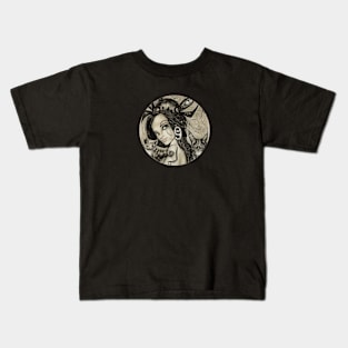 Werewolf cat lady with pals Kids T-Shirt